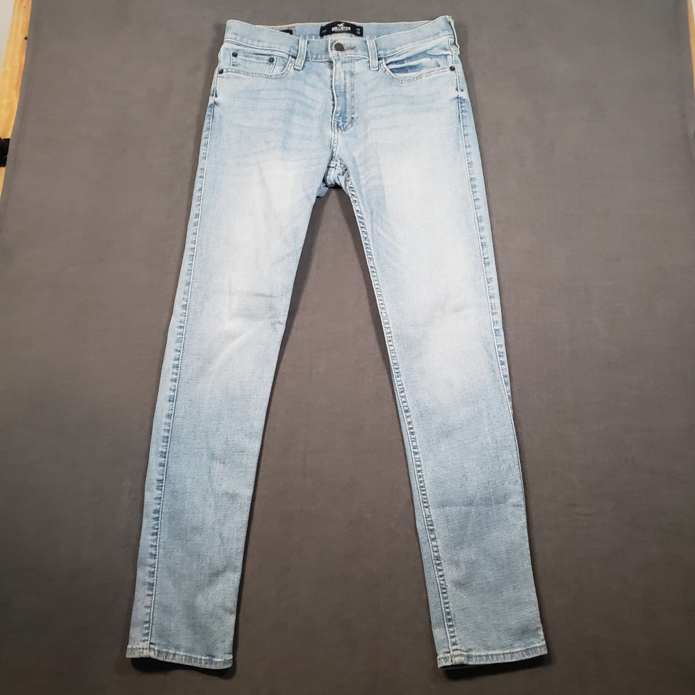 Hollister Skinny Jeans Mens 31x32 Light Wash Advanced Stretch Denim
